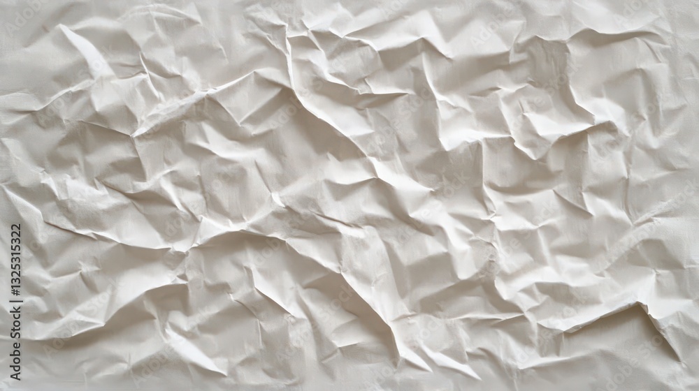 Obraz premium Abstract crumpled paper texture creating captivating patterns and shadows