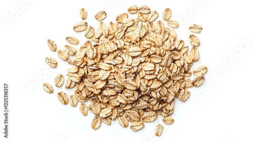 Oats rye grain cereal for breakfast isolated