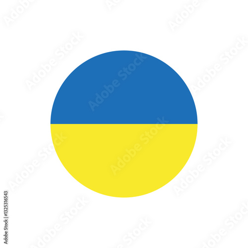 Free Download Vector flat round Ukraine flag isolated on white background - GFXLoad