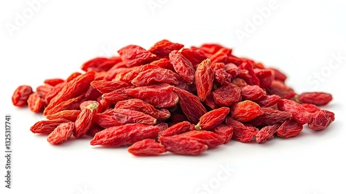 Goji berries on white background