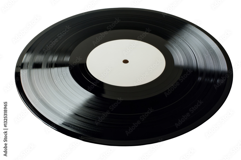 Obraz premium Blank Vinyl Record On Transparent Background. 