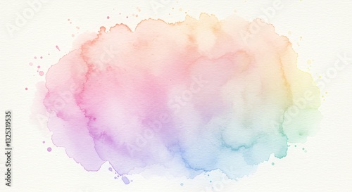 Artistic watercolor splash blending soft pastel tones on textured paper, Paper, paint, watercolors