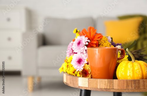 Autumnal home decor with or...