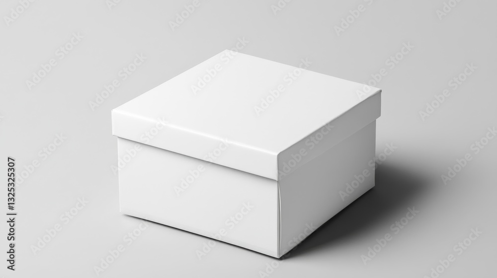 Minimalist White Box for Packaging and Gift Presentation Use Minimalist White Box for Packaging and Gift Presentation Use