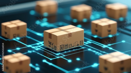 Digital supply chain logistics network.