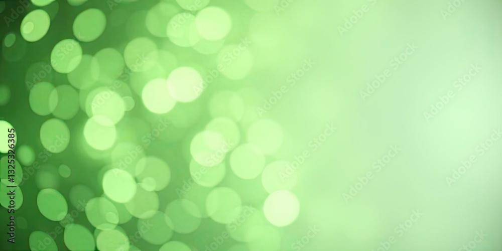 Fototapeta premium Abstract Green Bokeh Background Lights Circles Soft Blurred Shiny