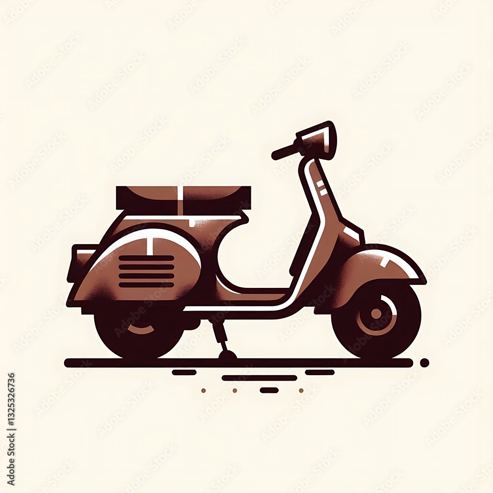 Obraz premium Old scooter illustration