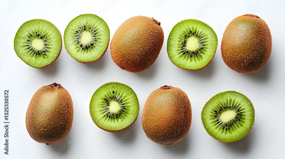 Fototapeta premium Kiwi on white background