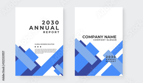 Multicolored abstract annual report