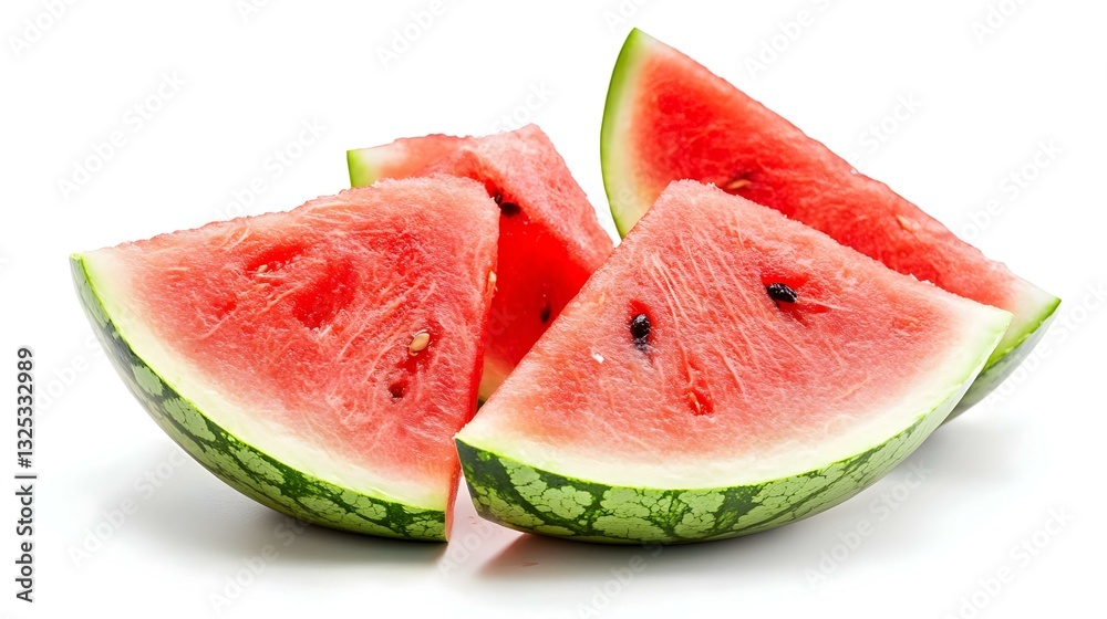 Fresh watermelon slices on white background Fresh watermelon slices on white background