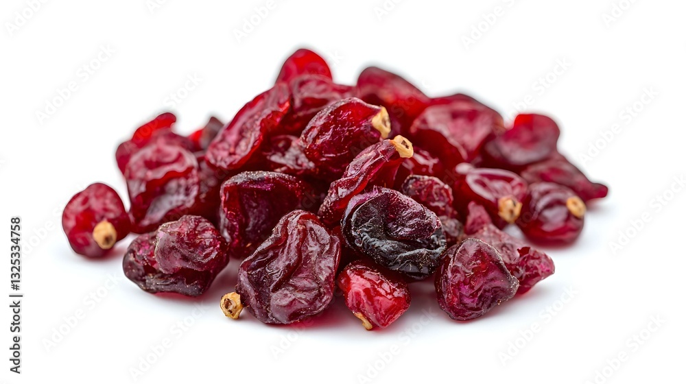 Dried cranberries isolated on white background Dried cranberries isolated on white background