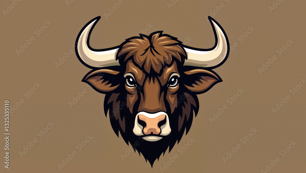 Fototapeta premium vector illustration of a bull