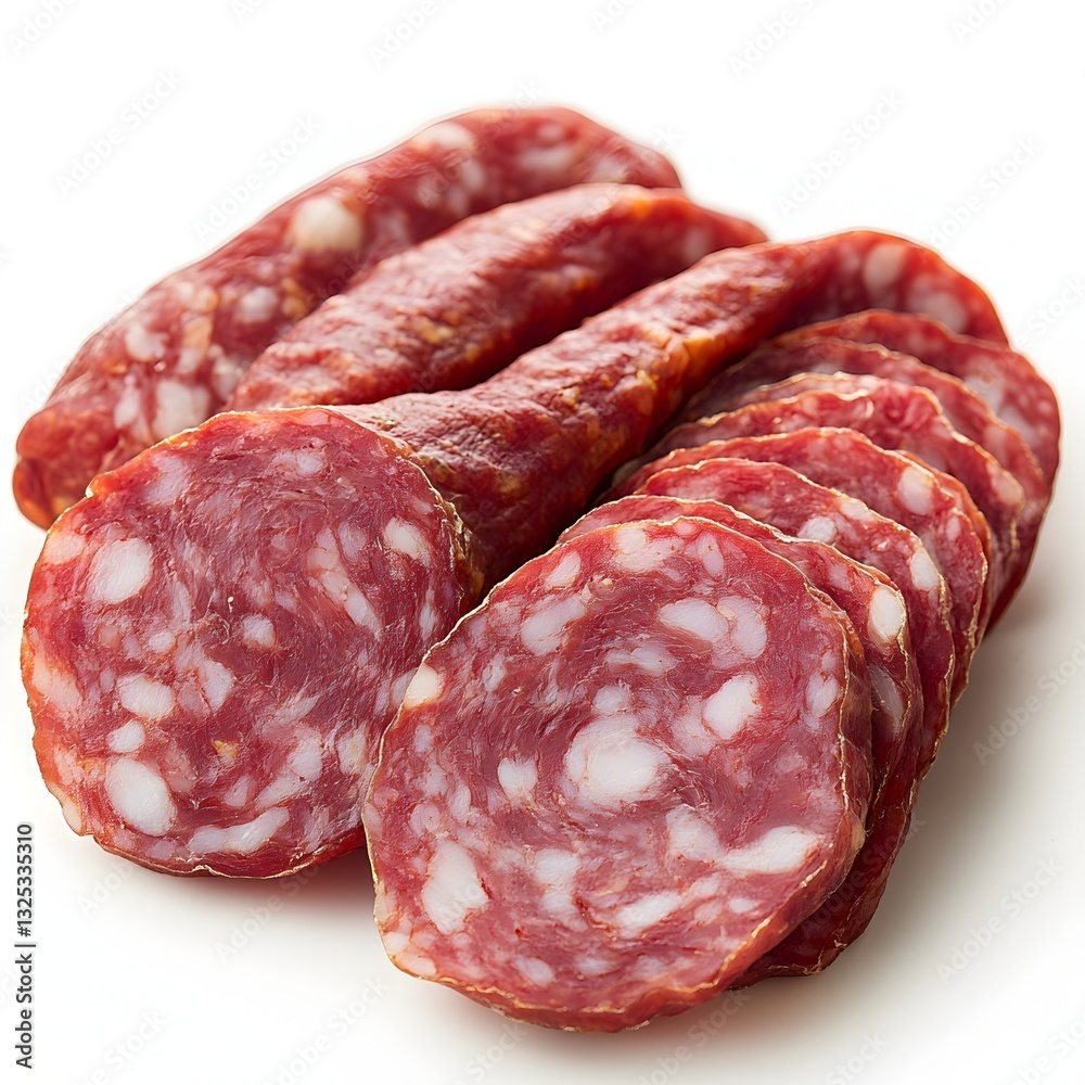 Juicy and appetizing sausages arranged on a clean white surface perfect for culinary presentation and food photography Juicy and appetizing sausages arranged on a clean white surface perfect for culinary presentation and food photography
