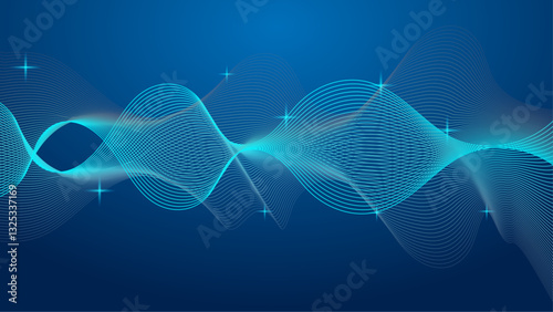 Abstract smoth blue motion lines background