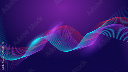 Blue purple wavy background