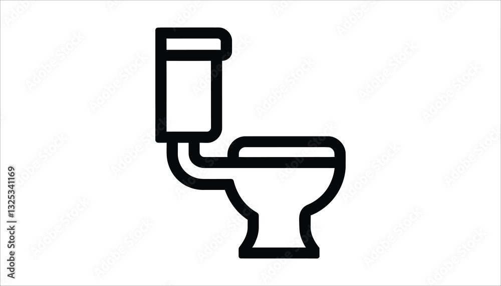 Toilet Icon. Bathroom and Sanitary Ware Symbol Vector. Toilet Icon. Bathroom and Sanitary Ware Symbol Vector.