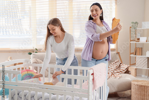 Young pregnant lesbian coup...