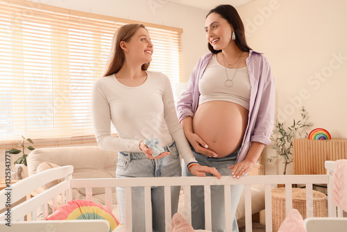 Young pregnant lesbian coup...
