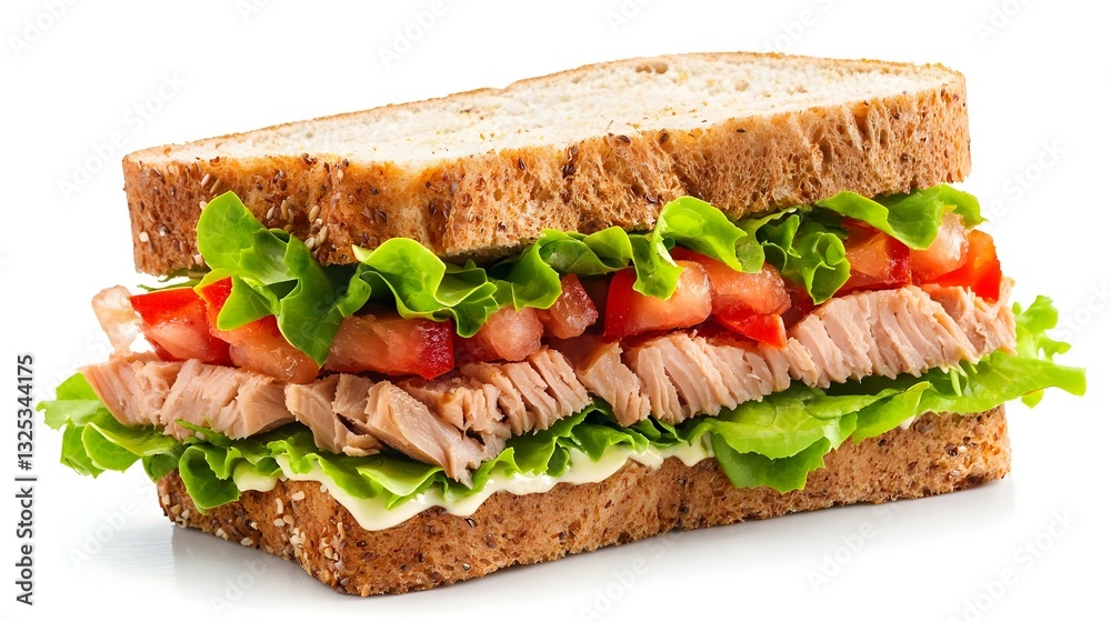 tuna sandwich isolated on white background tuna sandwich isolated on white background