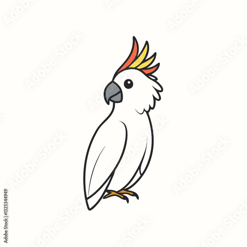 vector illustration of a cockatoo