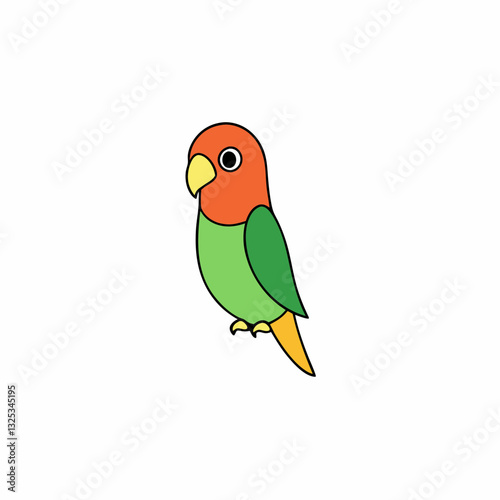 vector illustration of a lovebird