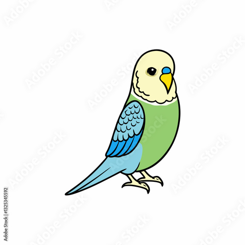 budgerigar bird on a branch