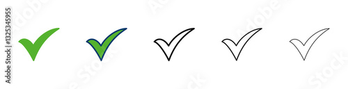 Check icon vector isolated on white background. check mark icon. check list button icon. Tick