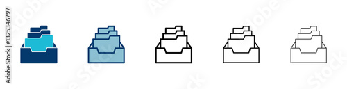 Archive folders icon vector isolated on white background. binders vector icon. Archive storage icon.