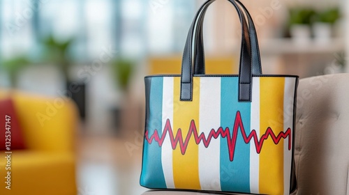 Wallpaper Mural Colorful Handbag with Artwork on a Stylish Sofa Background Torontodigital.ca