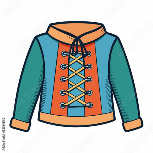 vector illustration of a longline cardigan sweater