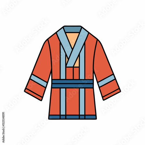 vector illustration of a business suit longline cardigan sweater