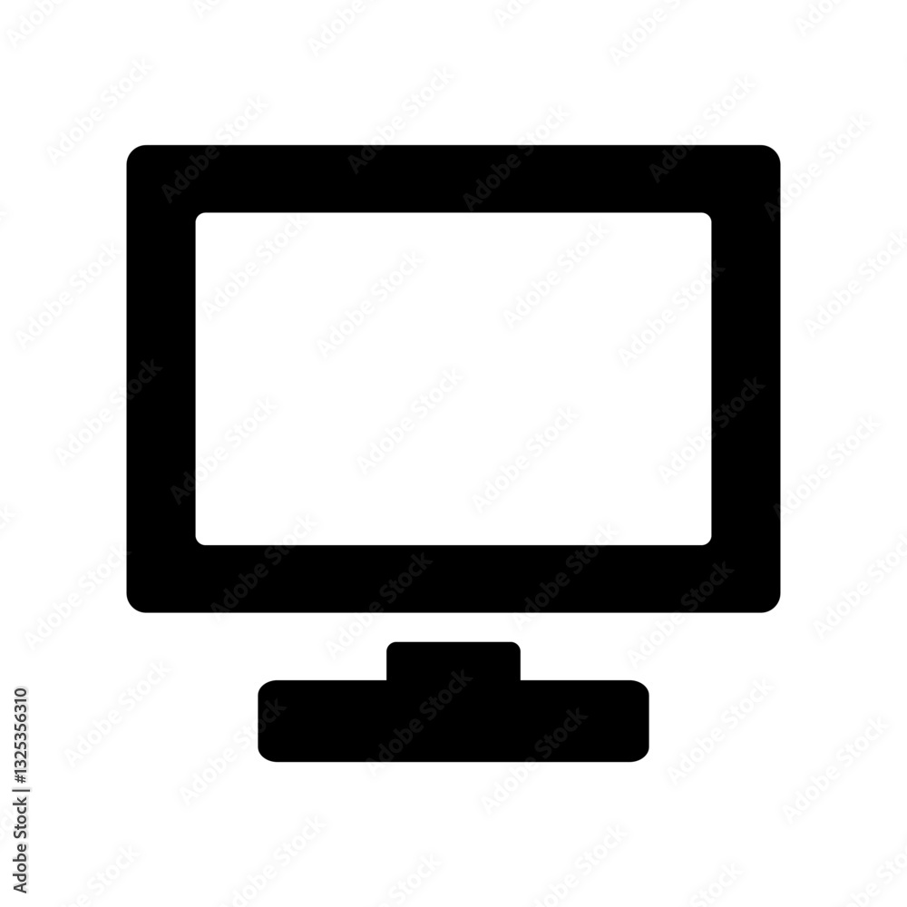 デスクトップパソコンのアイコンイラスト デスクトップパソコンのアイコンイラスト