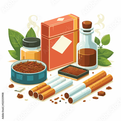 tobacco, nicotine, cigarette, cancer, health, smoke, unhealthy, background, danger, leaf, risk, addiction, narcotic, cigar, product, plant, toxic, habit, industry, organic, crop, natural, harvest, whi