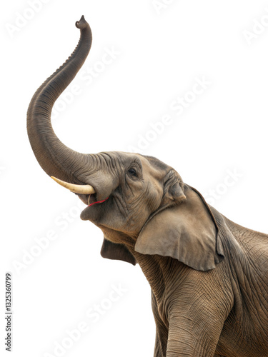african elephant, isolated on black background