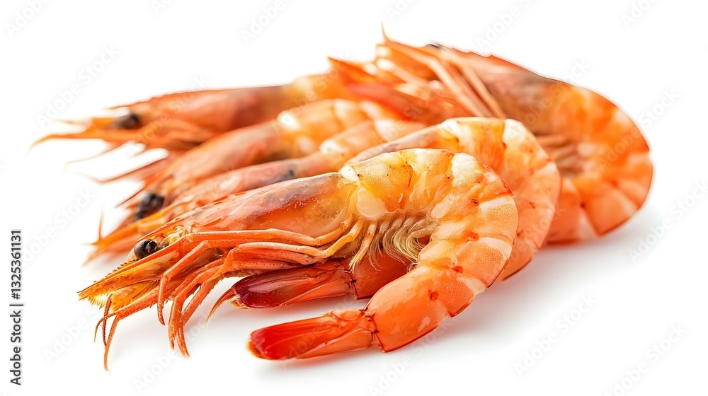shrimps isolated on a white background shrimps isolated on a white background