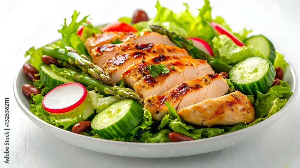 Salad with chicken breast with asparagus beans Salad with chicken breast with asparagus beans