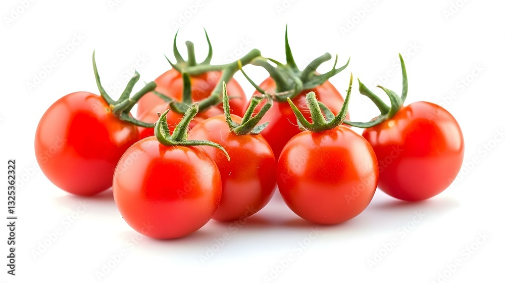 Some fresh cherry tomatoes isolated on white Some fresh cherry tomatoes isolated on white