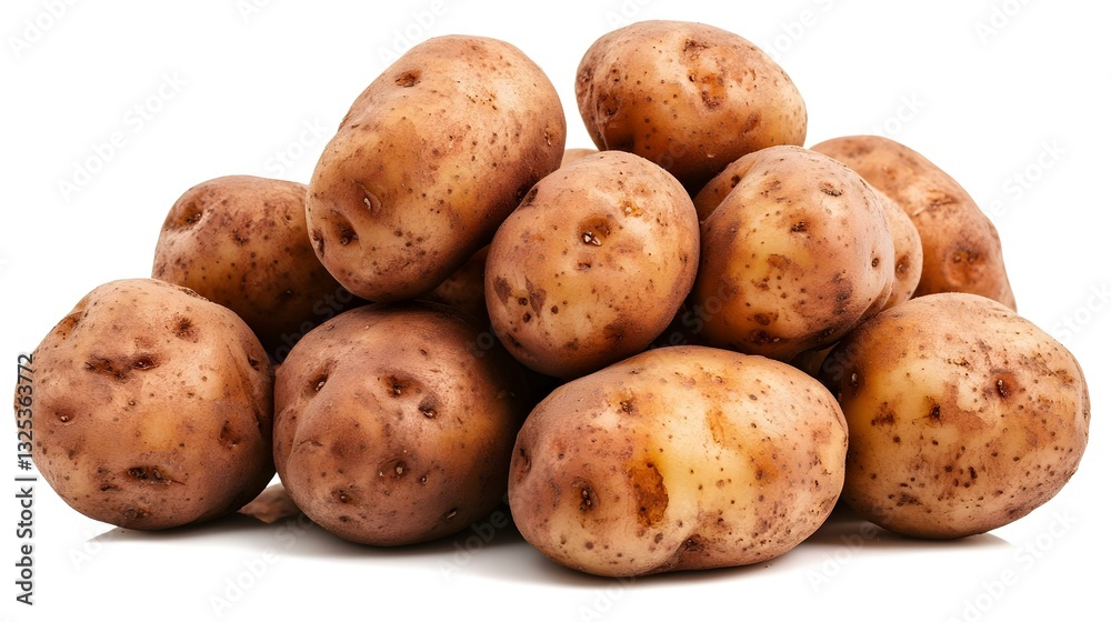 Russet potatoes stacked on top of each other Russet potatoes stacked on top of each other