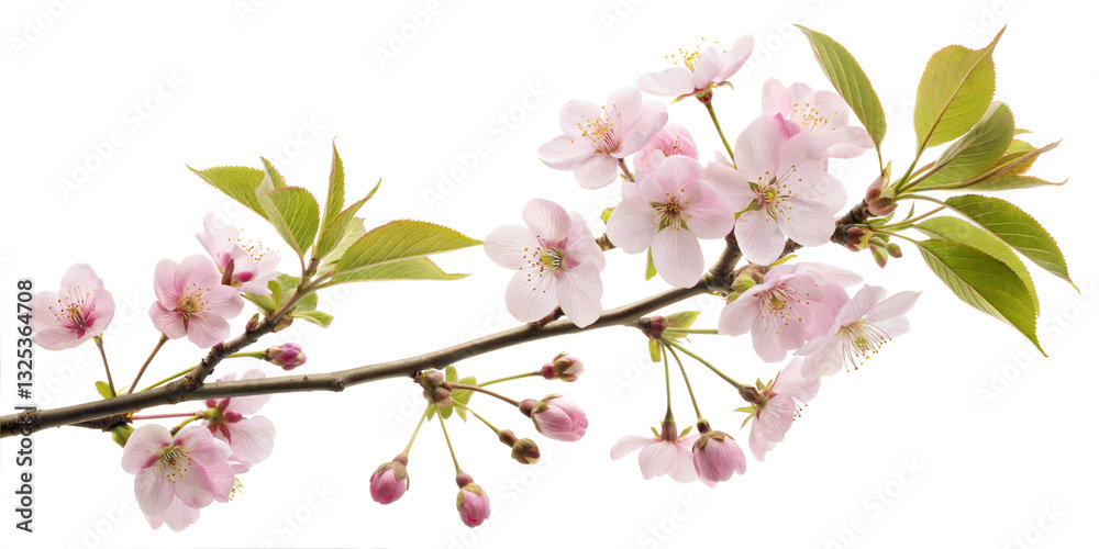 Fototapeta premium pink sakura flowers isolated. vector illustration