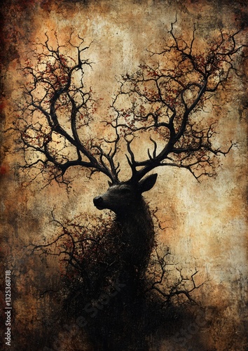Professional Blackthorn Schlehdorn Photo showing Detailed Image of Wild Prunus Spinosa Tree in Nature