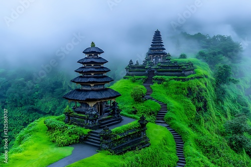 Misty Mountaintop Temples: Uluwatu's Twin Balinese Shrines