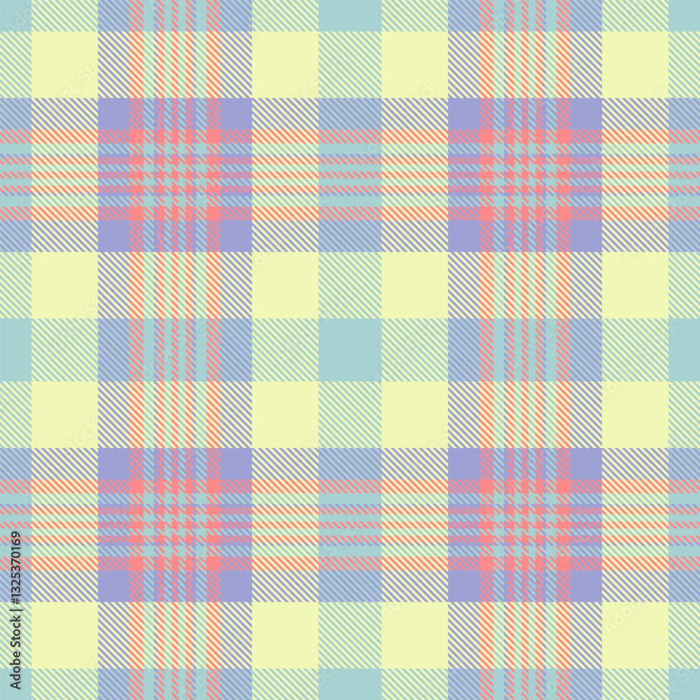 Pastel plaid pattern. Soft, springlike colors create a gentle, cheerful design perfect for textiles, websites, or branding. Pastel plaid pattern. Soft, springlike colors create a gentle, cheerful design perfect for textiles, websites, or branding.