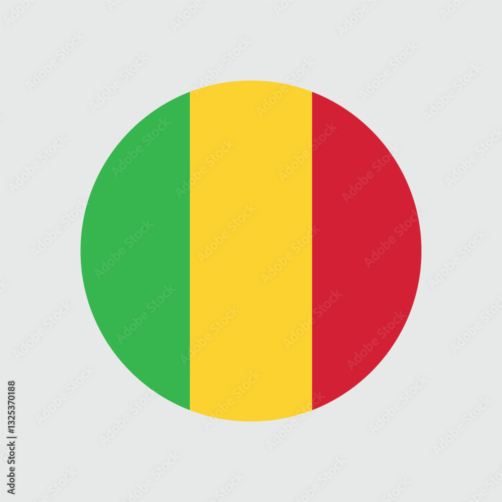 Fototapeta premium Mali Flag Sphere Vector