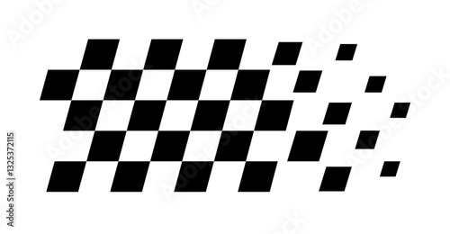 Racing stripes. Race flag. Checkered flag. Sport car decal stripes. Automotive graphics. Vector illustration