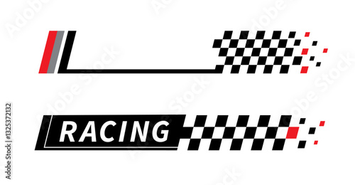 Wallpaper Mural Racing stripes. Race flag. Checkered flag. Sport car decal stripes. Automotive graphics. Vector illustration Torontodigital.ca