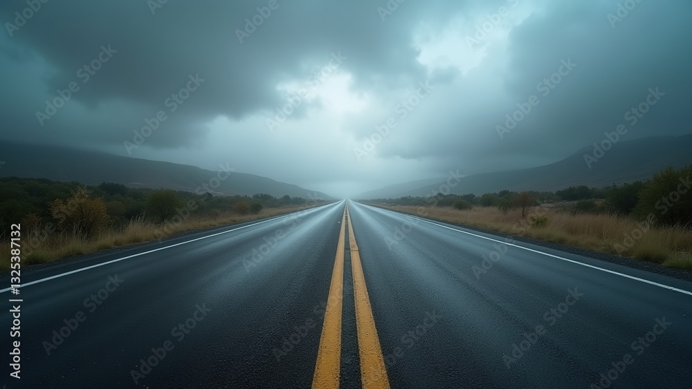 Fototapeta premium Straight highway road