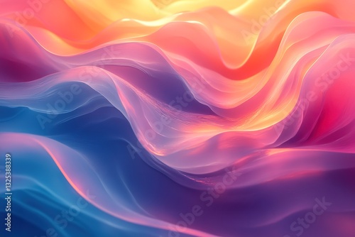 Wallpaper Mural Vibrant flowing waves of color creating a captivating abstract design Torontodigital.ca