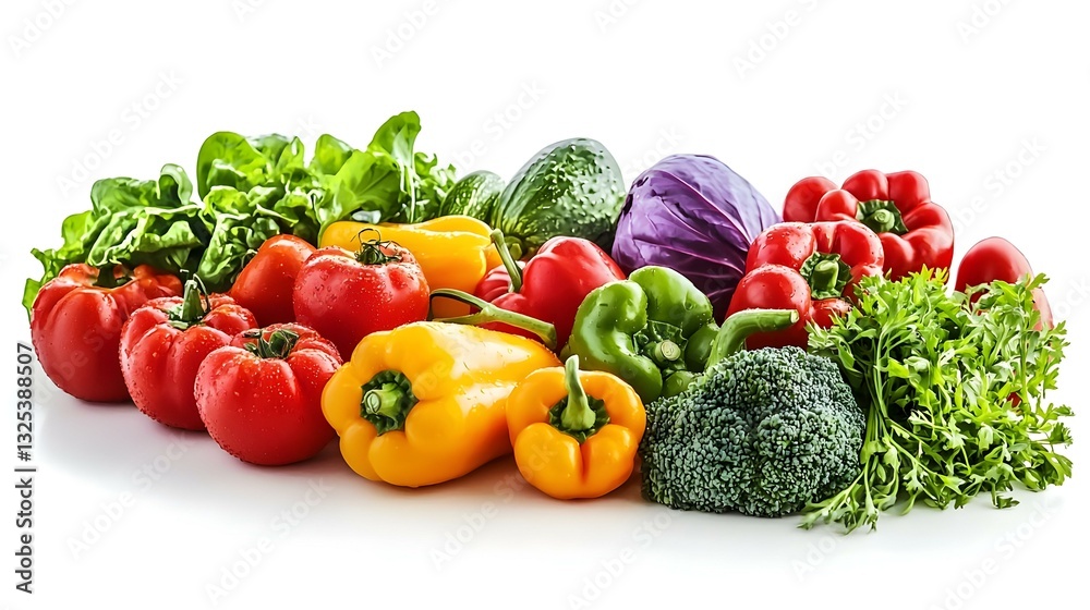 Vegetables isolated on a white background Vegetables isolated on a white background