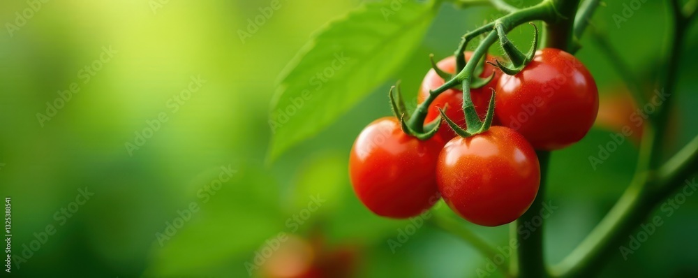 Abundant ripe cherry tomatoes hanging heavy on a thriving plant , produce, healthy Abundant ripe cherry tomatoes hanging heavy on a thriving plant , produce, healthy