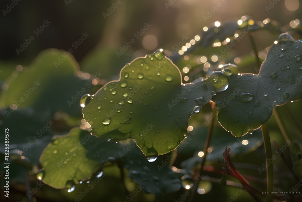 cactus with water drops